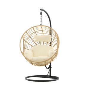 Viga – Fauteuil suspendu – Noir, Naturel, Blanc – 160 x 186 x 105 cm