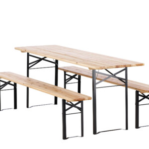 Guniess – Ensemble repas – Noir, Naturel – 200 x 60 cm