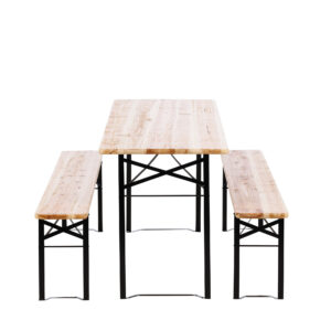 Guniess – Ensemble repas – Noir, Naturel – 200 x 60 cm