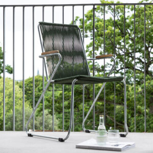 Bois – Chaise de salle à manger – Vert, Argenté – 63 x 93 x 60 cm