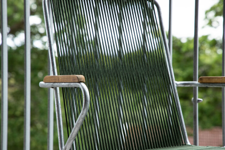 Bois – Chaise de salle à manger – Vert, Argenté – 63 x 93 x 60 cm