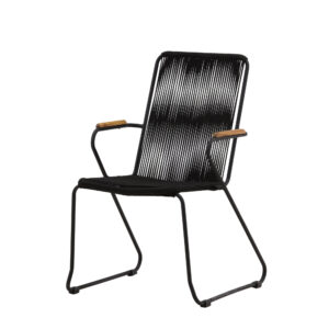 Bois – Chaise de salle à manger – Noir – 63 x 93 x 60 cm