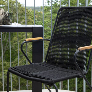 Bois – Chaise de salle à manger – Noir – 63 x 93 x 60 cm