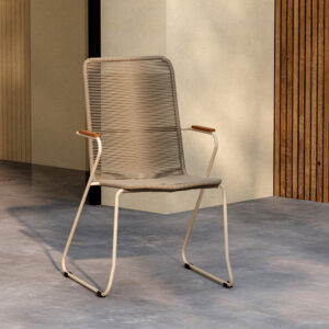 Bois – Chaise de salle à manger – Beige – 65 x 93 x 63 cm