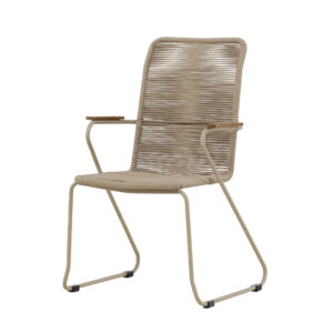 Bois – Chaise de salle à manger – Beige – 65 x 93 x 63 cm