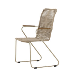 Bois – Chaise de salle à manger – Beige – 65 x 93 x 63 cm