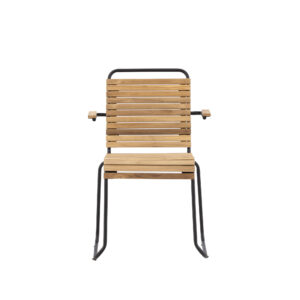 Bois – Chaise de salle à manger – Noir, Naturel – 51 x 82 x 55 cm