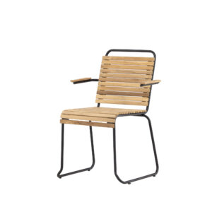 Bois – Chaise de salle à manger – Noir, Naturel – 51 x 82 x 55 cm