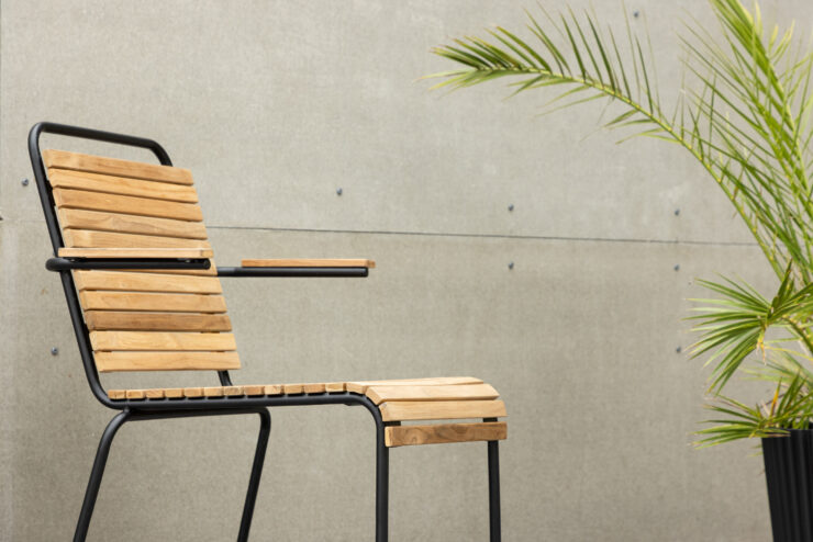 Bois – Chaise de salle à manger – Noir, Naturel – 51 x 82 x 55 cm