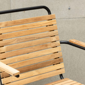 Bois – Chaise de salle à manger – Noir, Naturel – 51 x 82 x 55 cm