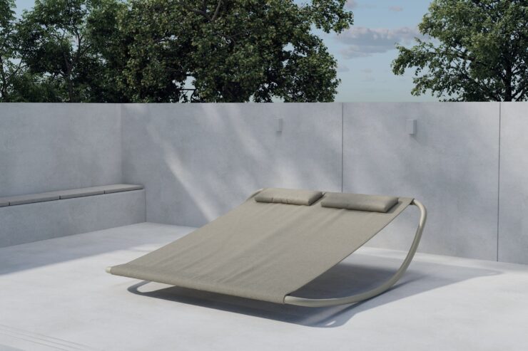 Gordo – Bain de soleil – Beige – 200 x 180 x 48 cm