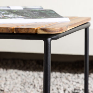 Penh – Table basse – Naturel, Noir – 100 x 65 cm