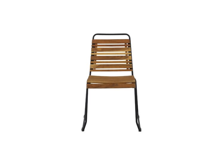 Bois – Chaise de salle à manger – Noir, Naturel – 59 x 86 x 57 cm