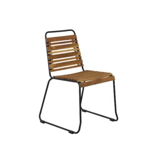 Bois – Chaise de salle à manger – Noir, Naturel – 59 x 86 x 57 cm