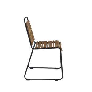 Bois – Chaise de salle à manger – Noir, Naturel – 59 x 86 x 57 cm