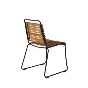 Bois – Chaise de salle à manger – Noir, Naturel – 59 x 86 x 57 cm
