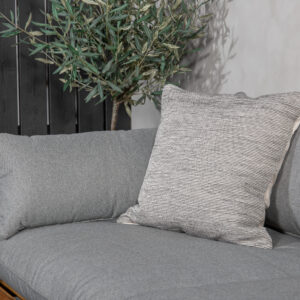 Marion – Canapé 2 places – Gris, Naturel – 92 x 56 x 185 cm