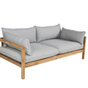Marion – Canapé 2 places – Gris, Naturel – 92 x 56 x 185 cm