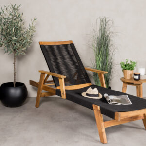 Little John – Bain de soleil – Noir, Naturel – 200 x 35 x 73 cm