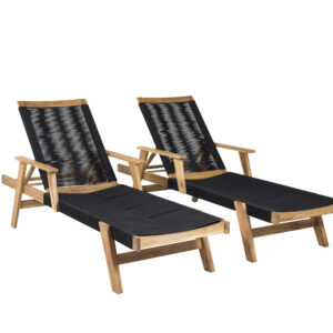 Little John – Bain de soleil – Noir, Naturel – 200 x 35 x 73 cm