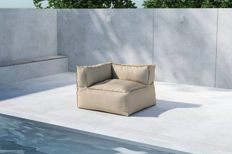 Rambo – Fauteuil lounge – Beige – 105 x 75 x 105 cm
