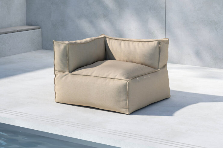 Rambo – Fauteuil lounge – Beige – 105 x 75 x 105 cm
