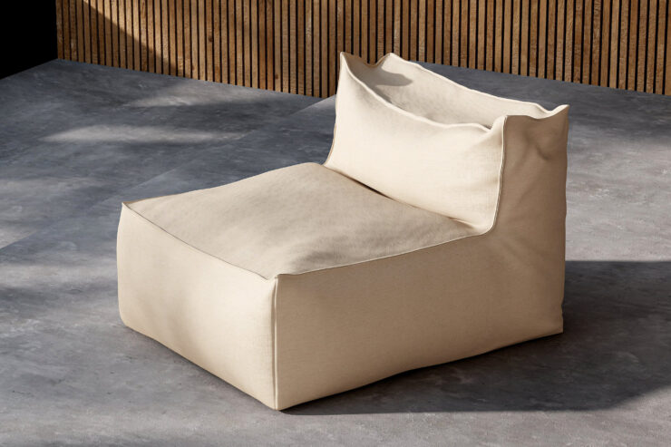 Rambo – Fauteuil lounge – Beige – 105 x 75 x 85 cm
