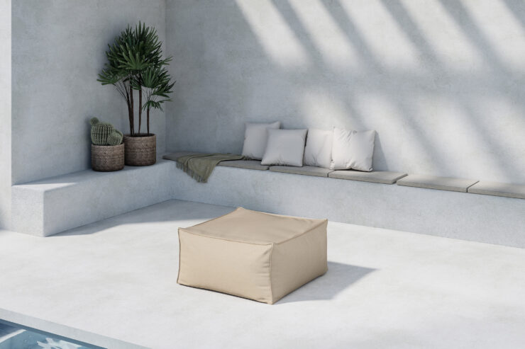 Rambo – Fauteuil lounge – Beige – 85 x 40 x 85 cm