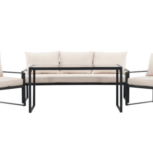 Catania – Salon canapé – Beige, Noir