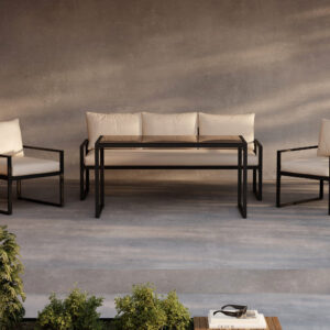Catania – Salon canapé – Beige, Noir