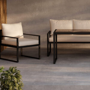 Catania – Salon canapé – Beige, Noir
