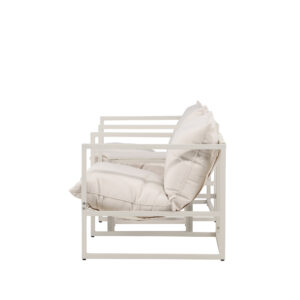 Messina – Salon lounge – Beige – Table :50 x 40 x 45Canapé :75 x 75 x 61 cm