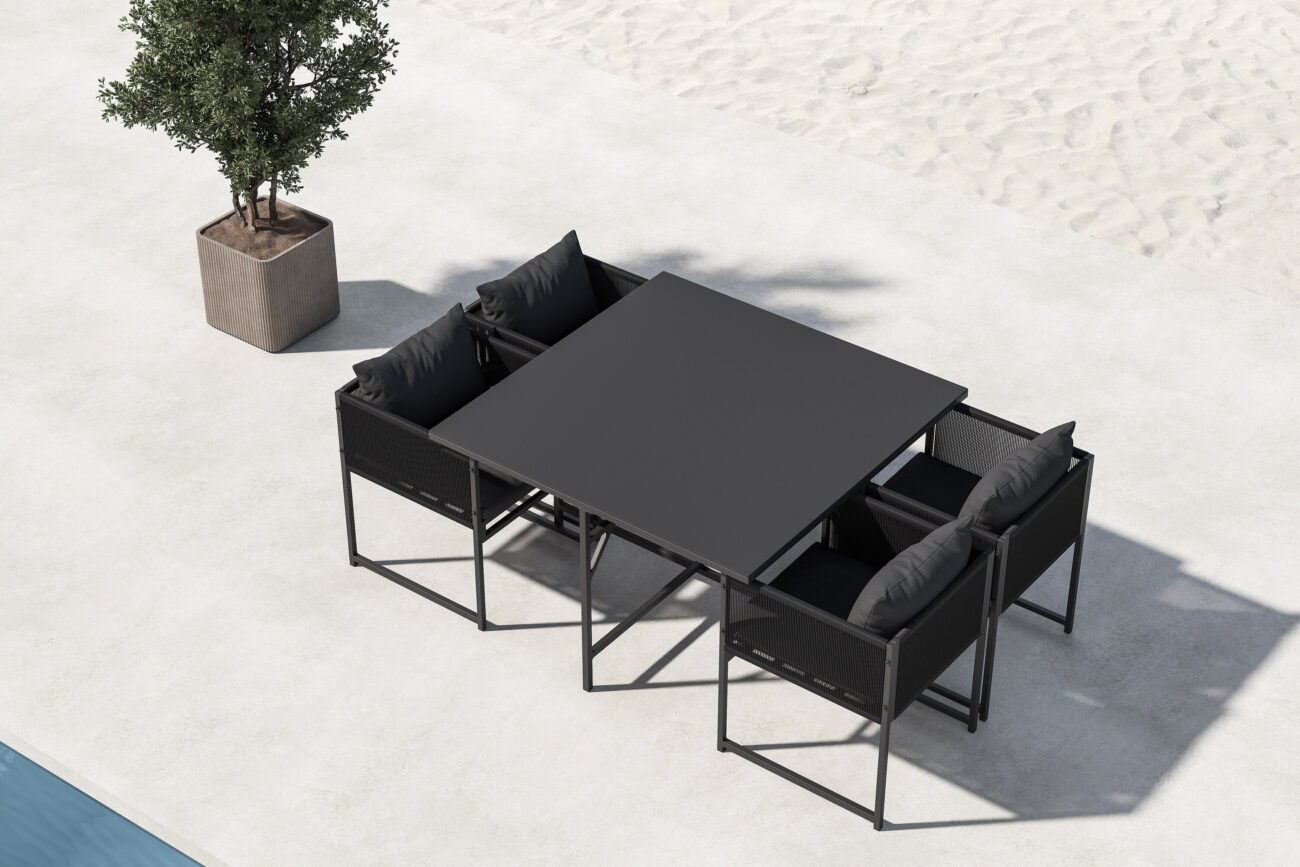 Noto – Ensemble repas – Noir