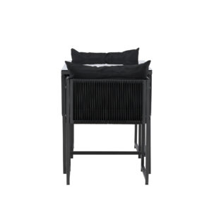 Noto – Set café – Noir – Table :120 x 61 x 73Canapé :58 x 54 x 69 cm