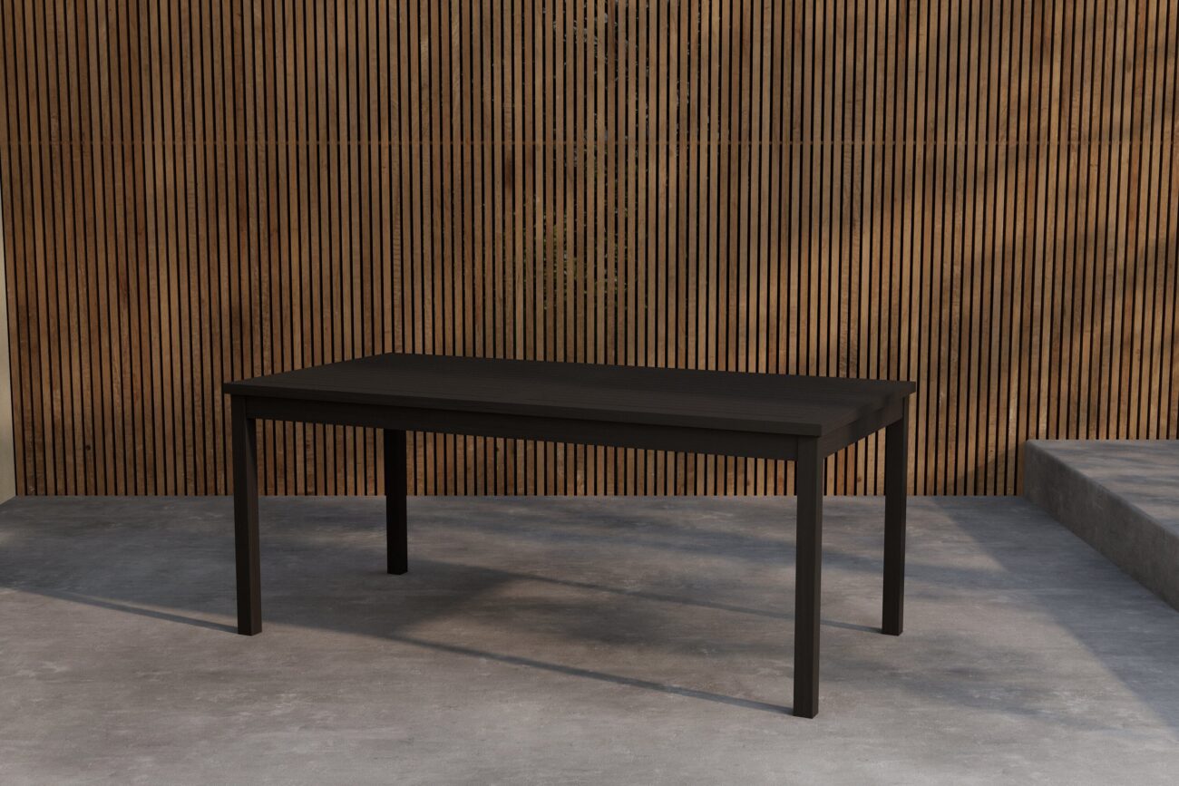 Kenya – Table à manger rectangulaire – Noir – 180 x 90 cm