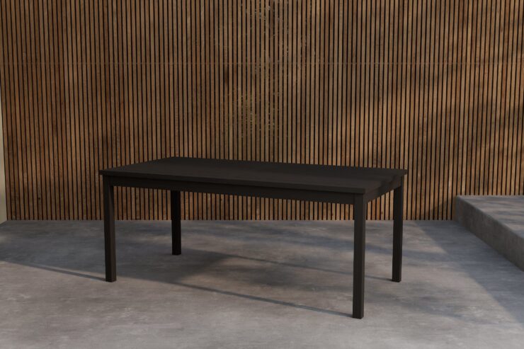 Kenya – Table à manger rectangulaire – Noir – 180 x 90 cm