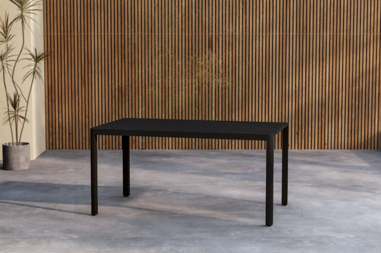 Giardini – Table à manger rectangulaire – Noir – 150 x 85 cm