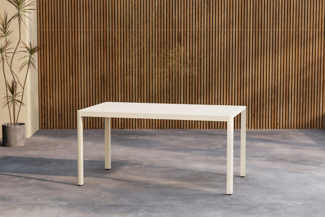 Giardini – Table à manger rectangulaire – Beige – 150 x 85 cm