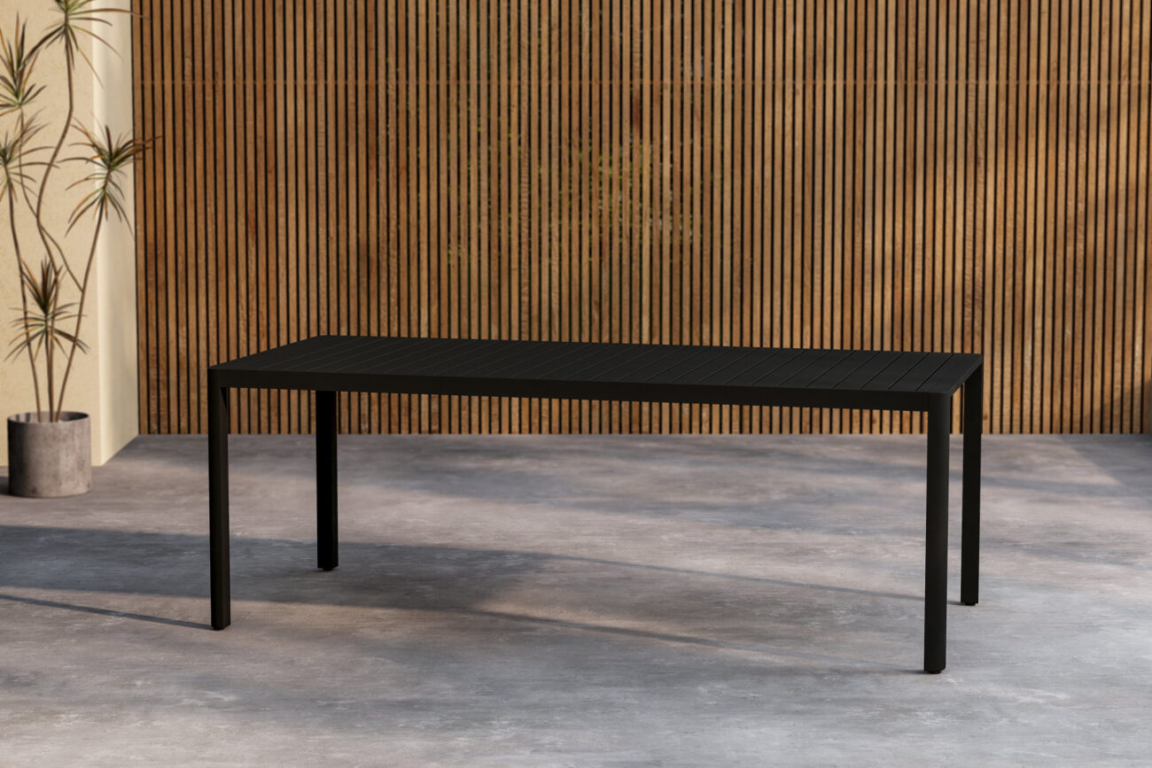 Giardini – Table à manger rectangulaire – Noir – 200 x 90 cm