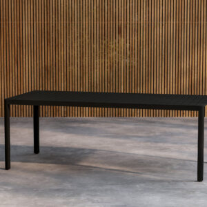 Giardini – Table à manger rectangulaire – Noir – 200 x 90 cm