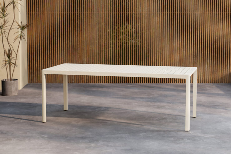 Giardini – Table à manger rectangulaire – Beige – 200 x 90 cm