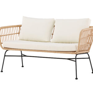 Isola – Canapé 3 places – Naturel, Noir, Beige – 67 x 71 x 142 cm