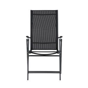 Levanzo – Chaise réglable – Noir – 59 x 108 x 56 cm