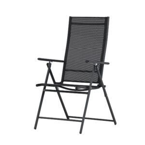 Levanzo – Chaise réglable – Noir – 59 x 108 x 56 cm
