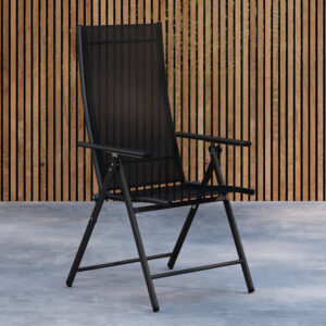 Levanzo – Chaise réglable – Noir – 59 x 108 x 56 cm