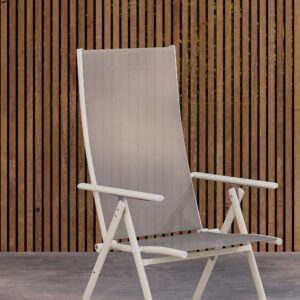 Levanzo – Chaise réglable – Beige – 59 x 108 x 56 cm