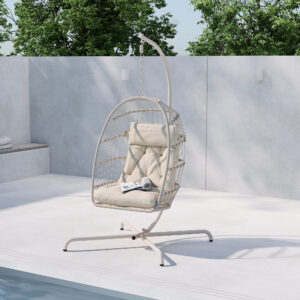 Trezza – Fauteuil suspendu – Beige – 70 x 198 x 75 cm