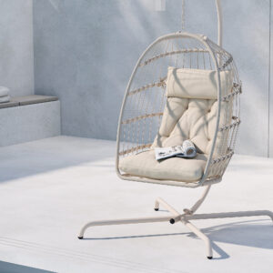 Trezza – Fauteuil suspendu – Beige – 70 x 198 x 75 cm
