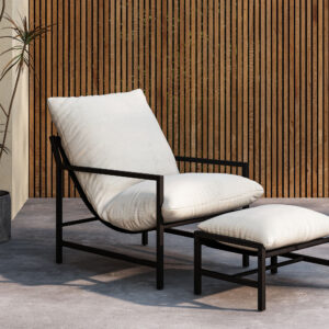 Corso – Fauteuil lounge – Beige, Noir – 86 x 68 x 67 cm