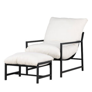Corso – Fauteuil lounge – Beige, Noir – 86 x 68 x 67 cm